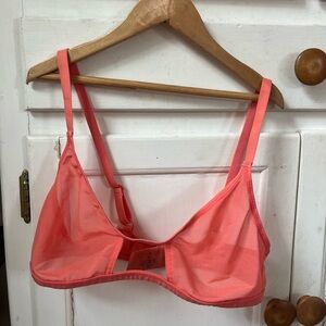 Negative Underwear Sieve Cutout Mesh Bralette Peach Pink 1/S